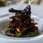 Polpo arrosto leggermente piccante, patate saltate e bietola*